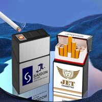 Bật lửa điện hình gói thuốc Sài Gòn bạc