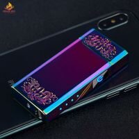 Bật Lửa Điện Plasma 4 Tia Cảm Ứng Vân Tay Phóng Chạm Khắc Hoa Văn BLDK2201
