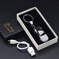 Bật lửa điện tử hình xe hơi có đèn, móc khóa