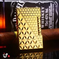 Bật Lửa Dupont Hoa Văn Màu Vàng ánh  Kim Sang Trọng - DP0033