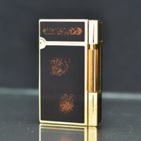 Bật lửa Dupont Hong Kong đen nhũ D20