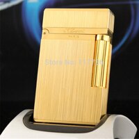 Bật lửa Dupont kẻ xước có 2 màu vàng và bạc D24