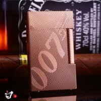 Bật Lửa Dupont Khắc Chữ 007 Màu Đồng Đỏ - DP0041