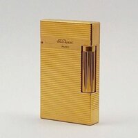 Bật Lửa Dupont Ligne 2 Bọc Vàng Vân Sọc Dưa Ngang 2 Lỗ DP168