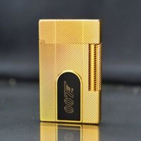 Bật Lửa Dupont Sơn Đen Mạ Bạch Kim Điệp viên 007 Rất Đẹp D205