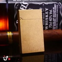 Bật lửa Dupont xăng đá cổ vân xước màu đồng - DP0047