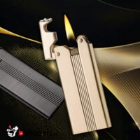 Bật Lửa Gas Chất Liệu Đồng Thiết Kế Siêu Mỏng Kiểu Dáng Cổ Điển BNC-007-1 Màu Vàng - Copper Lighters Ultra Thin Design Classic Yellow BNC-007-1 Design