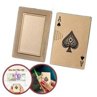 Bật lửa hình lá bài có đèn soi tiền giả xài gas màu vàng