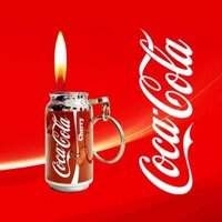 Bật lửa hình lon Cocacola có móc khóa dùng gas