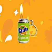 Bật lửa hình lon nước Fanta có móc khóa dùng gas