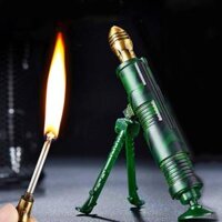 Bật lửa hình súng cối quân đội kim loại xài xăng