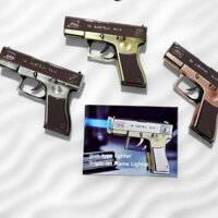 Bật lửa hình súng glock18 fullbox xài gas khè 3 tia 12cm
