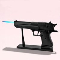 Bật lửa hình súng k54 kim loại có giá đỡ 22cm màu đen