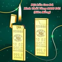 Bật lửa hình thỏi vàng 9999 dài siêu mỏng – xài gas đá