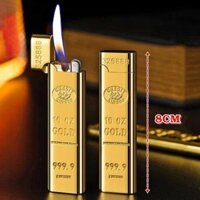 Bật lửa hình thỏi vàng 9999 dài dùng gas lửa thường