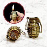 Bật lửa hình trái lựu đạn MK-2 kim loại dùng gas