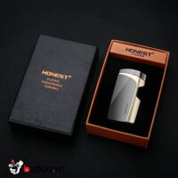 Bật Lửa HONEST Tia Lửa Điện  CẢm Ứng Vân Tay Sáng Tạo Sạc USB Màu Đen - Creative Fingerprint Dual Arc Infrared Electric Spark Lighters Black USB Charger