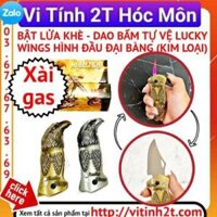 BẬT LỬA KHÈ - DAO BẤM TỰ VỆ LUCKY WINGS HÌNH ĐẦU ĐẠI BÀNG (KIM LOẠI) - (XÀI GAS)