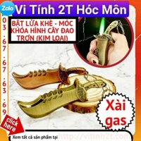 BẬT LỬA KHÈ - MÓC KHÓA HÌNH CÂY ĐAO TRƠN (KIM LOẠI) - (XÀI GAS)