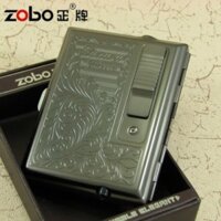 Bật lửa kiêm hộp sắt đựng thuốc lá Zobo