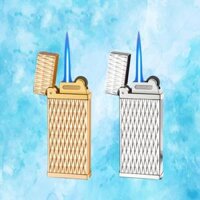 Bật lửa Promise PR-190 vân kim cương gas đá rãnh tay lửa khò