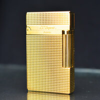 Bật Lửa S.T. Dupont Hồng Kông Kẻ Lưới Ô Vuông văn Kim cương nhỏ