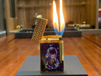 Bật lửa S.T. Dupont Hồng Kông Sơn Mài 2 Lửa Chủ Đề Rồng Châu Á