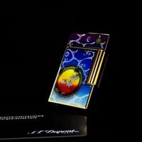 Bật lửa S.T. Dupont Hồng Kông Sơn Mài 2 Lửa Chủ Đề With The Row Sun