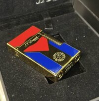 Bật Lửa S.T Dupont HongKong Sơn Mài Quốc Kỳ Cộng Hòa CuBa Gold