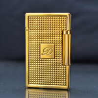 Bật Lửa ST Dupont Kẻ Ô Vuông Nhỏ Khắc Chữ D D136