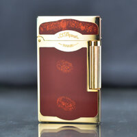 Bật lửa ST Dupont sơn mài đỏ chấm kim tuyến D64