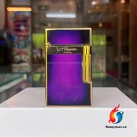 Bật Lửa S.T.Dupont Paris Tím Chuyển Sắc (Gold) - Lửa Tai Thỏ