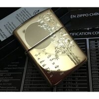 Bật Lửa ZIPPO 169 KHẮC TRĂNG TREO CÀNH TRÚC 08  ZIPPO 169.TTCT08