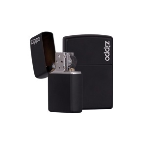 Bật lửa Zippo 218ZL Logo Black Matte Pocket Lighter