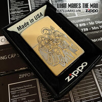 Bật Lửa Zippo 250 Trắng Bóng Khắc Gia Đình Thánh Gia 03  Zippo 250.Gdtg03