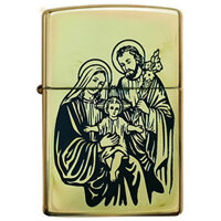 Bật Lửa Zippo 254B Khắc Gia Đình Thánh Gia 02  Zippo 254B.Gdtg02