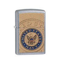 Bật Lửa Zippo 29384  Zippo Us Navy Crest Street Chrome