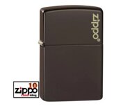 Bật lửa Zippo 49180ZL Brown Logo - Chính hãng 100