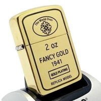 BẬT LỬA ZIPPO  BRASS REPLICA 1941 ZIPPO FANCY GOLD ZKB42
