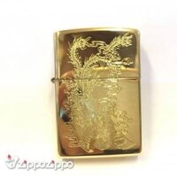 Bật lửa zippo chạ khắc hoa văn rồng phượng vỏ đồng - Bật lửa zippo chạ khắc hoa văn rồng phượng vỏ đồng