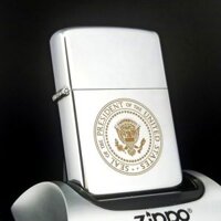 BẬT LỬA ZIPPO CHROME BÓNG CON DẤU TỔNG THỐNG HOA KỲ ĐỜI X LA MÃ NĂM 1994 ZL474