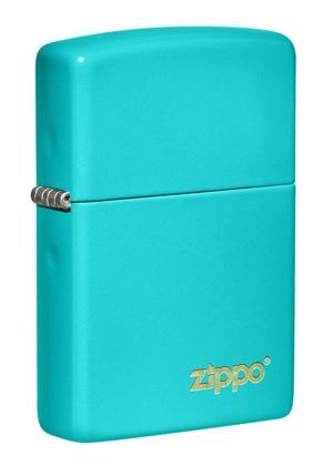 Bật lửa Zippo Classic Flat Turquoise Zippo Logo