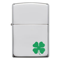 Bật Lửa Zippo Cỏ May Mắn Trơn In