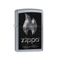 Bật Lửa Zippo Flame Street Chrome Chính Hãng Usa