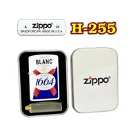 Bật lửa Zippo logo bia 1664 Blanc – hộp thiếc kèm xăng
