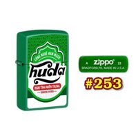 Bật lửa Zippo logo bia huda xài xăng