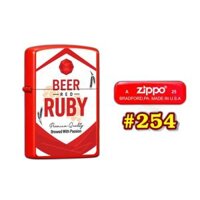 Bật lửa Zippo logo bia Ruby xài xăng