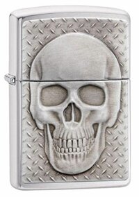 Bật lửa Zippo logo nổi 3D hình đầu lâu - Made in USA