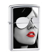 Bật lửa Zippo Mỹ cô gái đeo kính