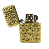 Bật lửa zippo mỹ xuất nhật đồng hoa văn đầu lâu Z25
